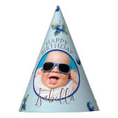 Watercolor Blueberry Berry Sweet Birthday Foto Partyhütchen (Vorderseite)