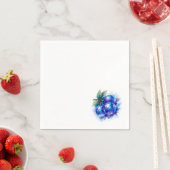 Watercolor Blueberry Cute Party Event Napkins Serviette (Beispiel)
