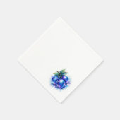 Watercolor Blueberry Cute Party Event Napkins Serviette (Ecke)