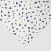 Watercolor Blueberry Floral Pattern Tissue Paper Seidenpapier (Ausschnitt)