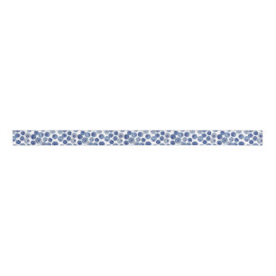Watercolor Blueberry Fruchtmuster Sommergarten Ripsband