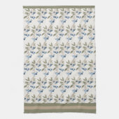 Watercolor Blueberry Pattern Winter Botanical Geschirrtuch (Vertikal)