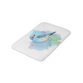 Watercolor Bluebird Bird Nature Art Badematte (Schrägansicht)