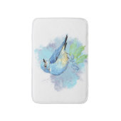 Watercolor Bluebird Bird Nature Art Badematte (Vorderseite Vertikal)