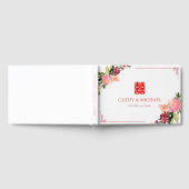 Watercolor Blume Double xi Chinese Hochzeitsrahmen Gästebuch (Voll)