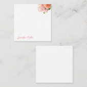 Watercolor-Blume für Handskriptvorlagen Mitteilungskarte (Vorne/Hinten)