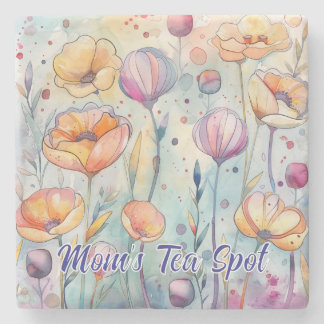 Watercolor Blume Square Untersetzer