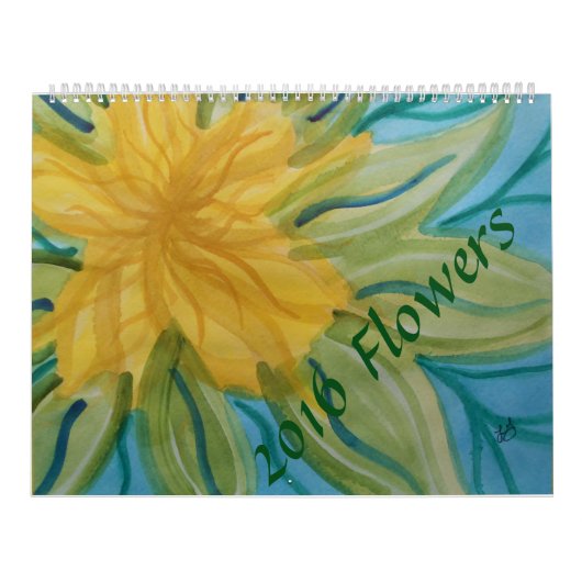 Watercolor-Blumen 2016 Kalender (Titelbild)