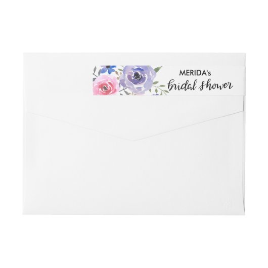 Watercolor-Blumen-Bündel-Brautparty-Skript (Rückseite)