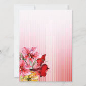 Watercolor-Blumen-Flora Botanica Hochzeit Einladung (Rückseite)