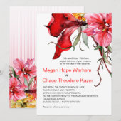 Watercolor-Blumen-Flora Botanica Hochzeit Einladung (Vorne/Hinten)