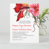 Watercolor-Blumen-Flora Botanica Hochzeit Einladung (Stehend Vorderseite)