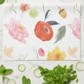 Watercolor-Blumen Geschirrtuch (Gefaltet)