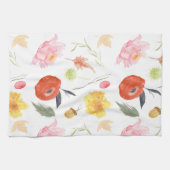 Watercolor-Blumen Geschirrtuch (Horizontal)