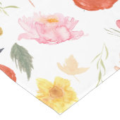 Watercolor-Blumen Großer Tischläufer (Ecke)