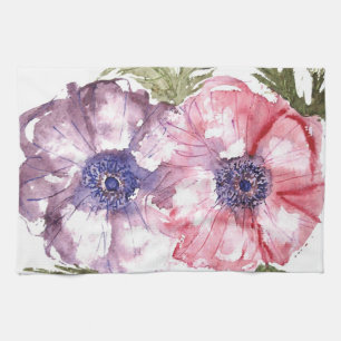 Watercolor-Blumen Handtuch