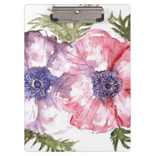 Watercolor-Blumen Klemmbrett