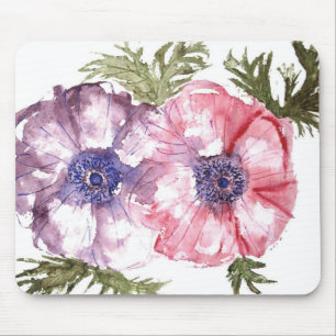 Watercolor-Blumen Mousepad
