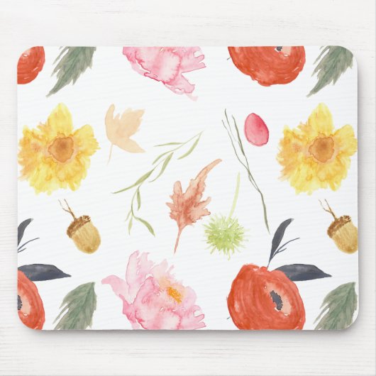 Watercolor-Blumen Mousepad (Vorne)