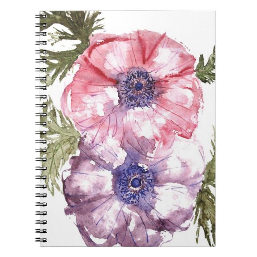 Watercolor-Blumen Notizblock (Vorderseite)