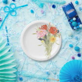 Watercolor-Blumen Pappteller (Party)