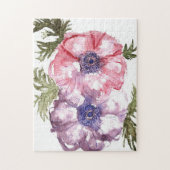 Watercolor-Blumen Puzzle (Vertikal)