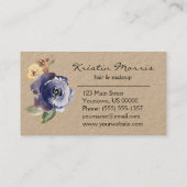 Watercolor-Blumen-Rosen-weich weibliches Blumen Visitenkarte (Rückseite)