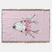 Watercolor-Blumen-Rotwild Decke (Vorderseite)