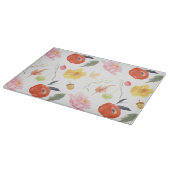 Watercolor-Blumen Schneidebrett (Ecke)