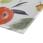 Watercolor-Blumen Schneidebrett (Ecke)