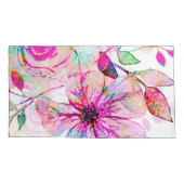 Watercolor-Blumen Single-Kissenbezug, König Size Kissenbezug (Rückseite)