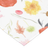 Watercolor-Blumen Tischdecke (Schrägansicht)