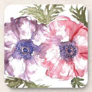 Watercolor-Blumen Untersetzer