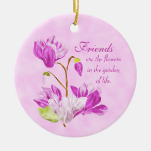 Watercolor-Blumen-Verzierung Keramik Ornament