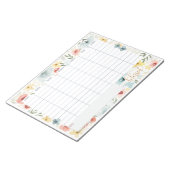 Watercolor Blumen Wochenzeitplaner Notizblock (angewinkelt)