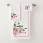 Watercolor-Blumenbadezimmer-Tuch-Set Badhandtuch Set (Insitu)