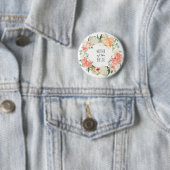 Watercolor-BlumenBrautparty Button (Beispiel)