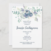 Watercolor-BlumenBrautparty Einladung (Vorderseite)