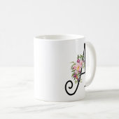 Watercolor-Blumenbuchstabe A, Kaffeetasse (VorderseiteRechts)