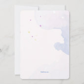 Watercolor-BlumenFoto-Einladung Einladung (Rückseite)