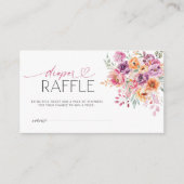 Watercolor Blush Pink Bloom Diaper Raffle  Begleitkarte (Vorderseite)