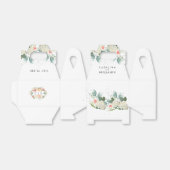 Watercolor Blush Pink Floral Geometric Wedding  Fa Geschenkschachtel (Ungefaltet)