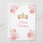 Watercolor Blush Pink Ribbon Bows Mis Quince Einladung (Rückseite)