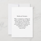 Watercolor Blush Pink Rose & Eucalyptus Wedding Karte (Rückseite)