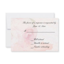 Watercolor Blush Rose | Hochzeitsantwortkarte