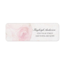 Watercolor Blush Rose | Rücksendeadresse