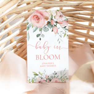Watercolor-Blüten-Babyshower-Geschenkanhänger in R Geschenkanhänger