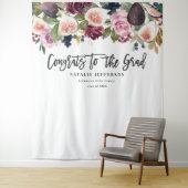 Watercolor Blütenblumen Graduiertenbanner Wandteppich (Beispiel)