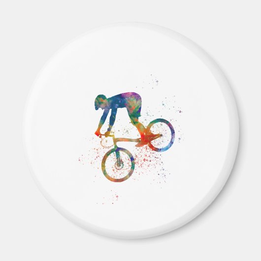 Watercolor bmx bike magnet (Vorne)