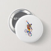 Watercolor bmx rider button (Vorne & Hinten)